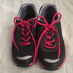 Vionic Black Sneakers with Pink Accents